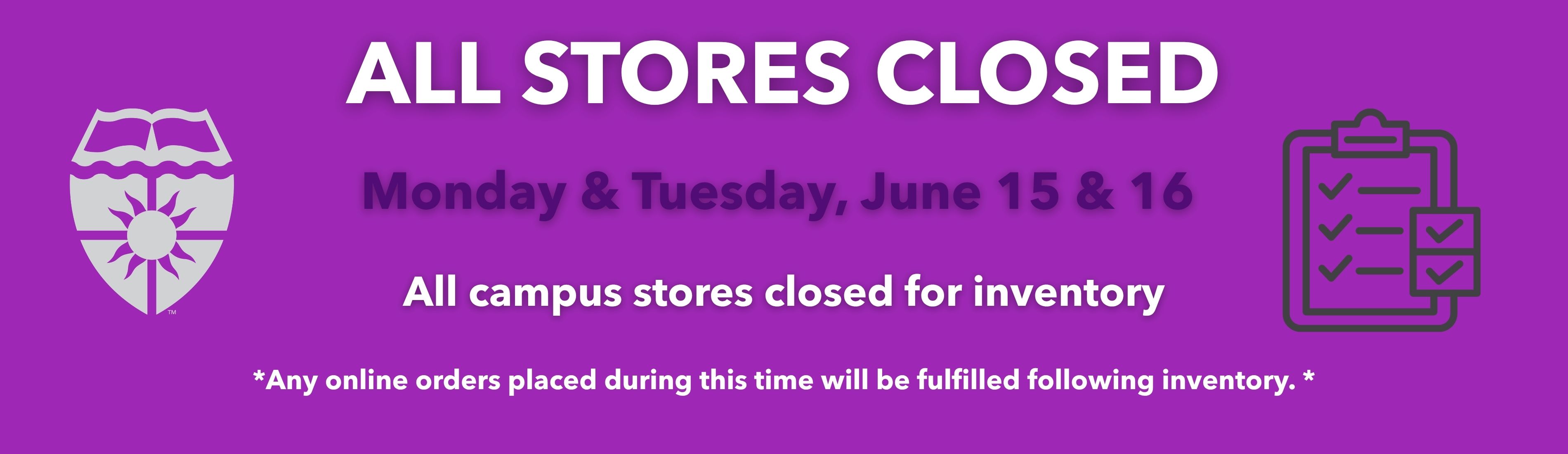 Store closed dates for June 2026
